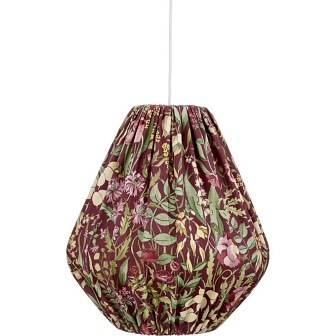 Lampa wisząca abażur bawełniany Malmo bordo